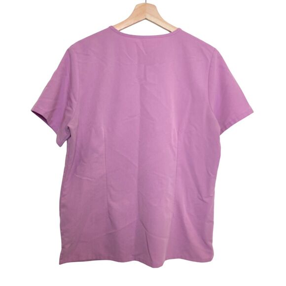 Figs Womens Large Casma Three Pocket Scrub Top Chalk Pink Limited FW1100 Medical - Picture 2 of 12